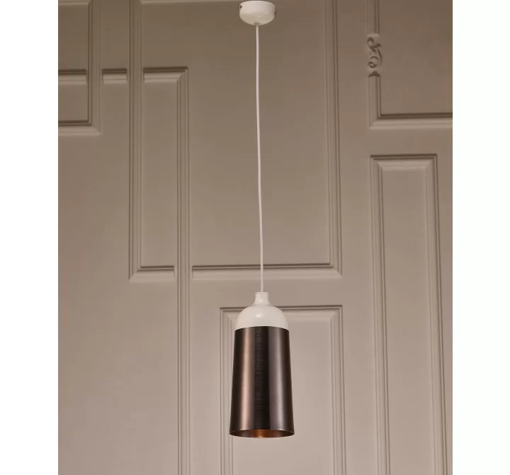 Abel Pendant Lamp In Silver And White Aluminium - Lifestyle