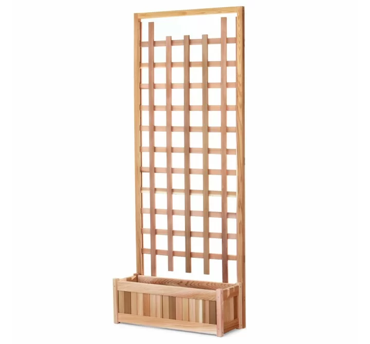 All Things Cedar 30" Planter Box & Trellis Privacy - 1 Screen
