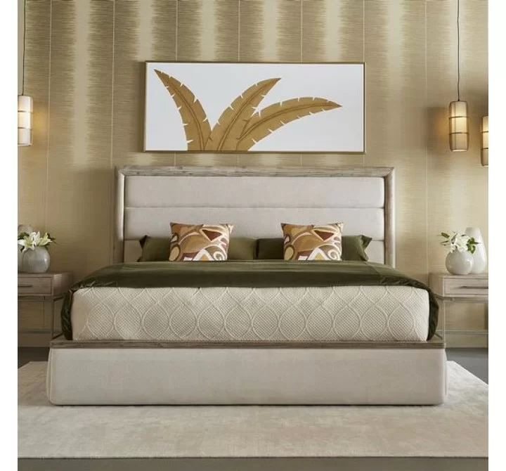 Sunpan Sherwood Bed King - Belfast Oatmeal - Lifestyle