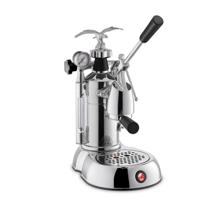 La Pavoni Milano Espresso Machine 16 CUP - Chrome with Black Handles