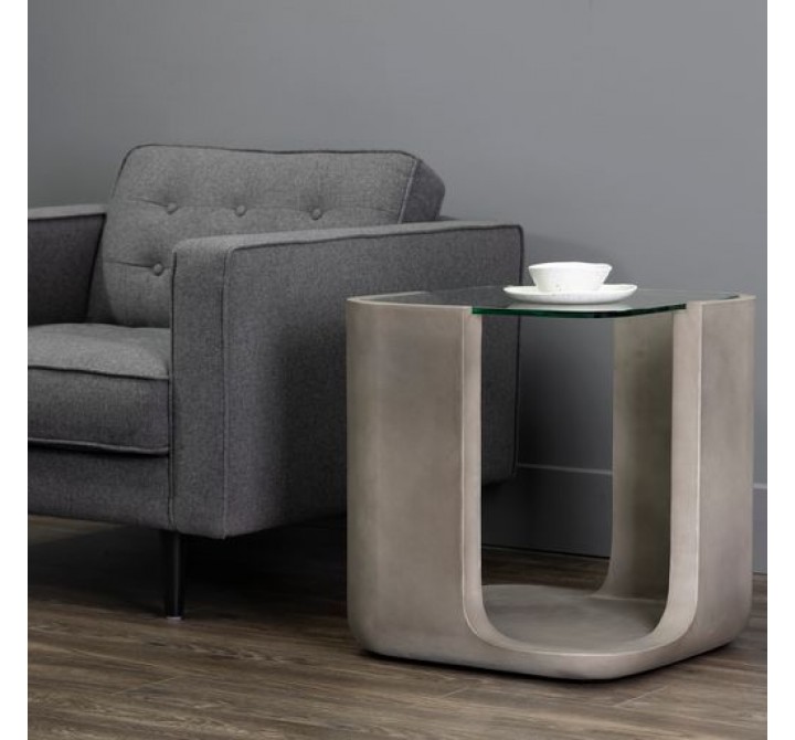 Sunpan Odis End Table Grey - Lifestyle