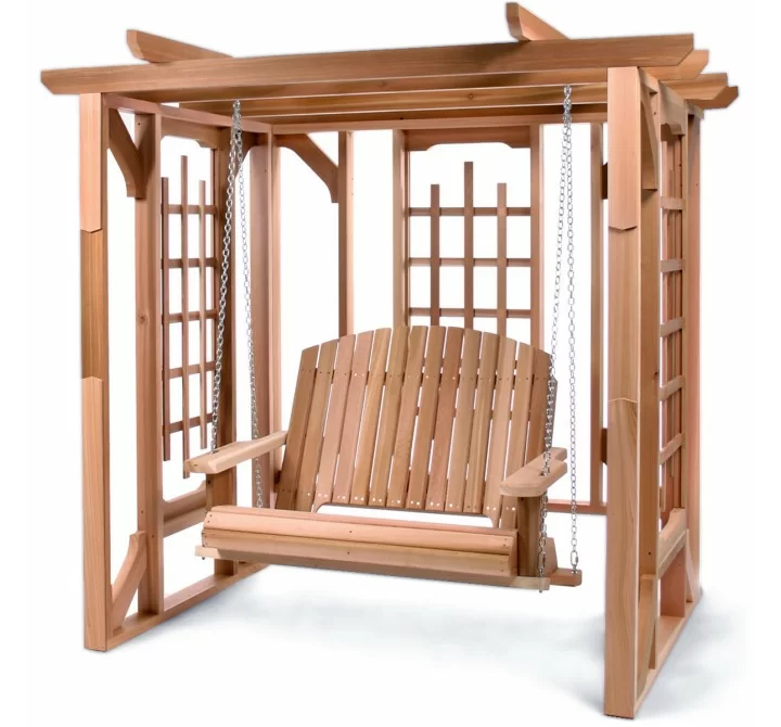  All Things Cedar Cedar Pergola with Swing