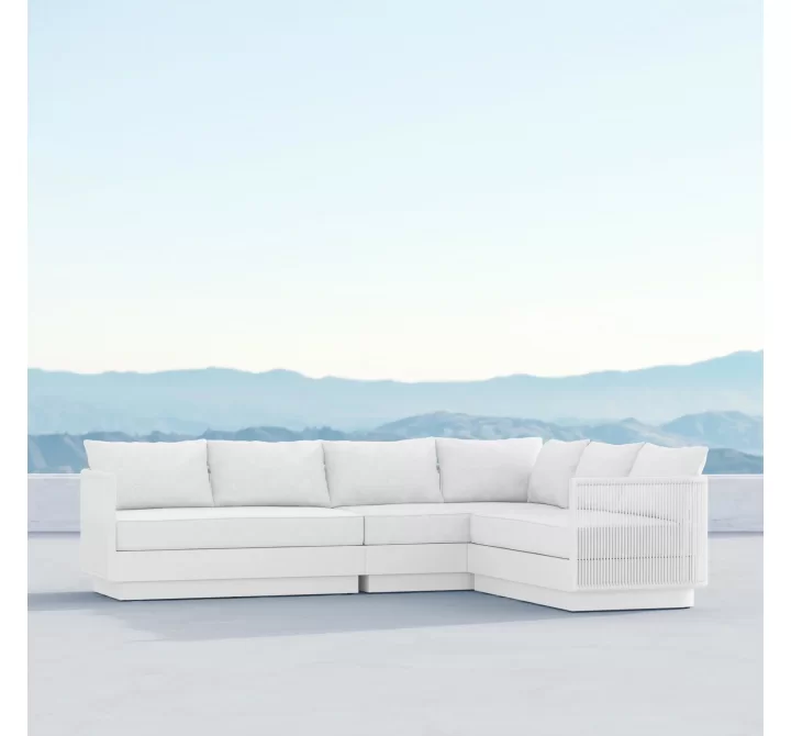 Azzurro Living Porto Sectional in White - Build Your Own - Lifestyle