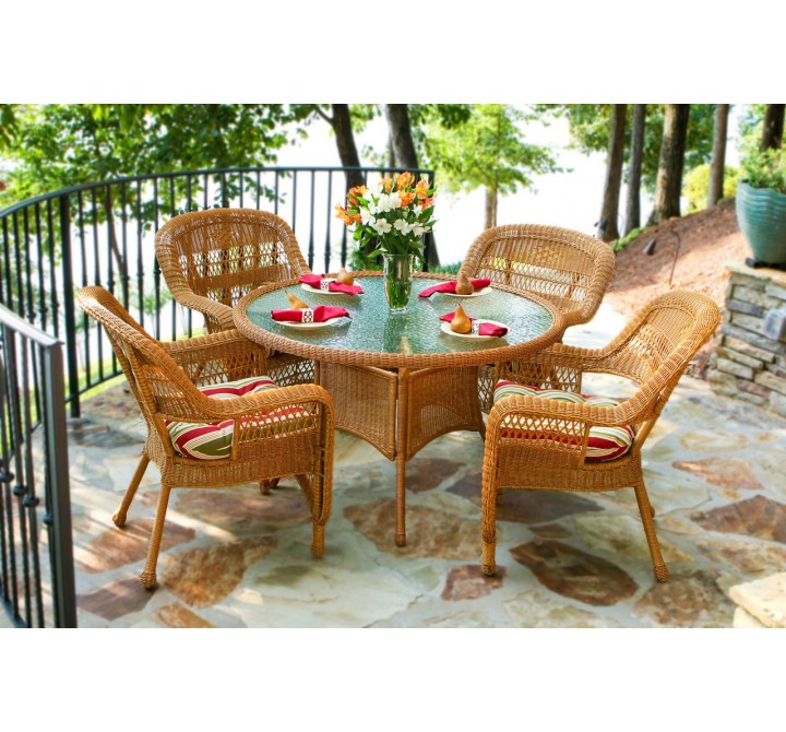 Tortuga Outdoor Portside 5pc Resin Wicker Dining Set