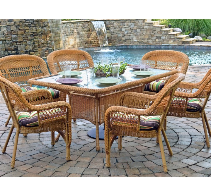 Tortuga Outdoor Portside 7pc Outdoor Wicker Dining Set