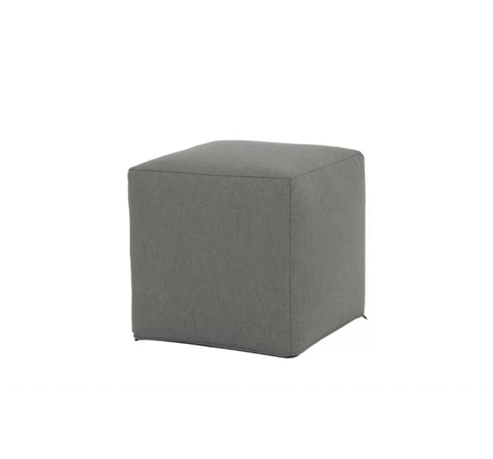 Sunset West Bazaar 18"Pouf Cube in Heritage Granite - Front Side Angle