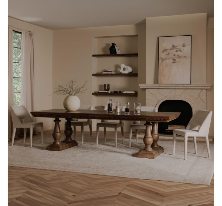 Moe's Home Collection Everson Dining Table in Brown - Lifestyle