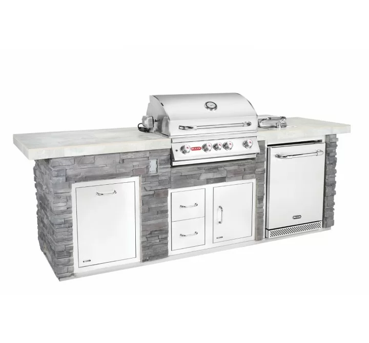 Bull BBQ Premier Q - Angled With Cabinet Option 1