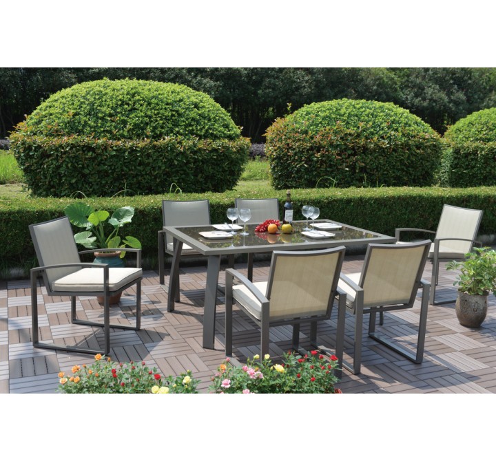Hospitality Rattan Patio Moldova 7-Piece Dining Set