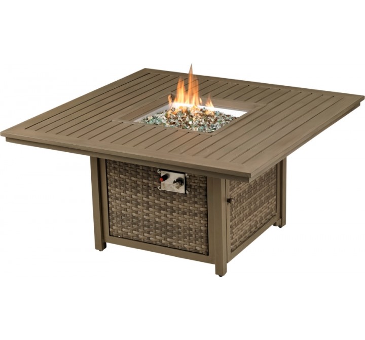 Patio Resort Lifestyle Paris 49" Square Fire Table With Burner - Fire