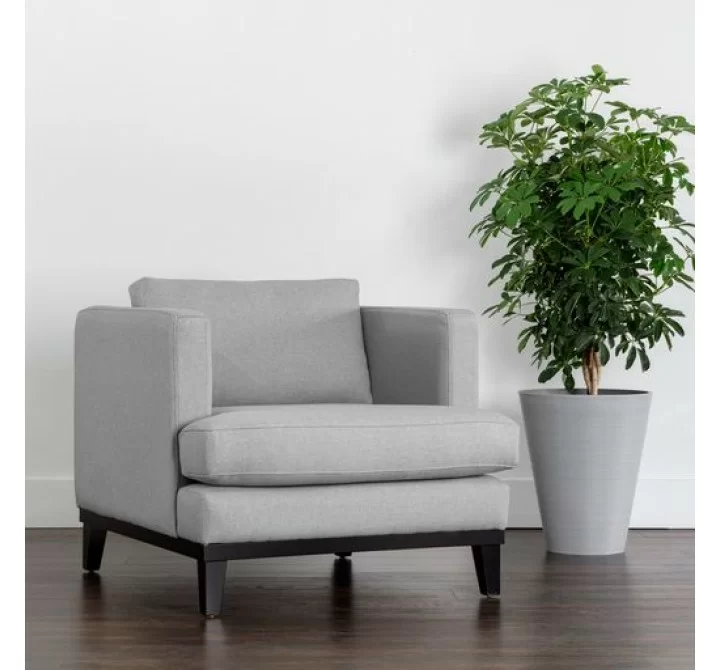 Sunpan Kaius Armchair in Limelight Silver - Lifestyle