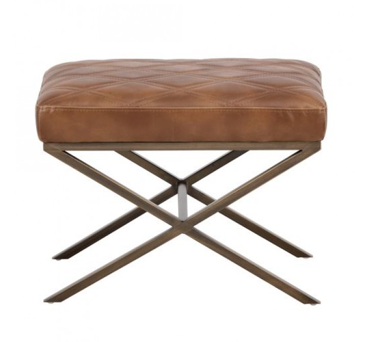 Sunpan Wisconsin Stool - Tobacco Tan - Front Angle
