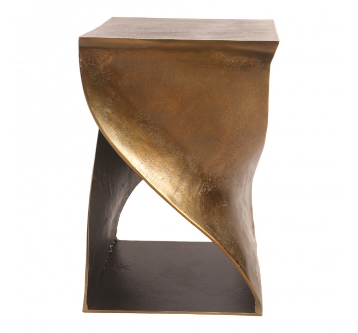 Moe's Home Collection Twist Accent Table - Brass - Front Angle