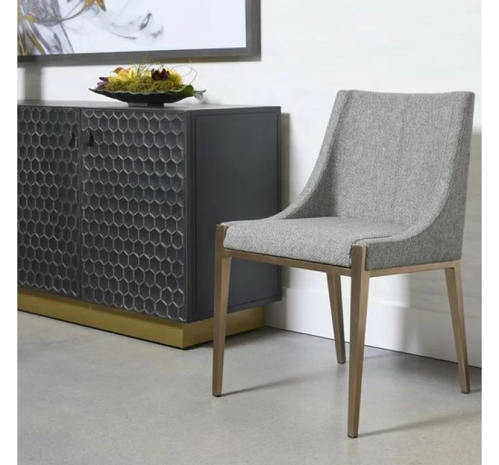 Sunpan Dionne Dining Chair in Monument Pebble - Lifestyle