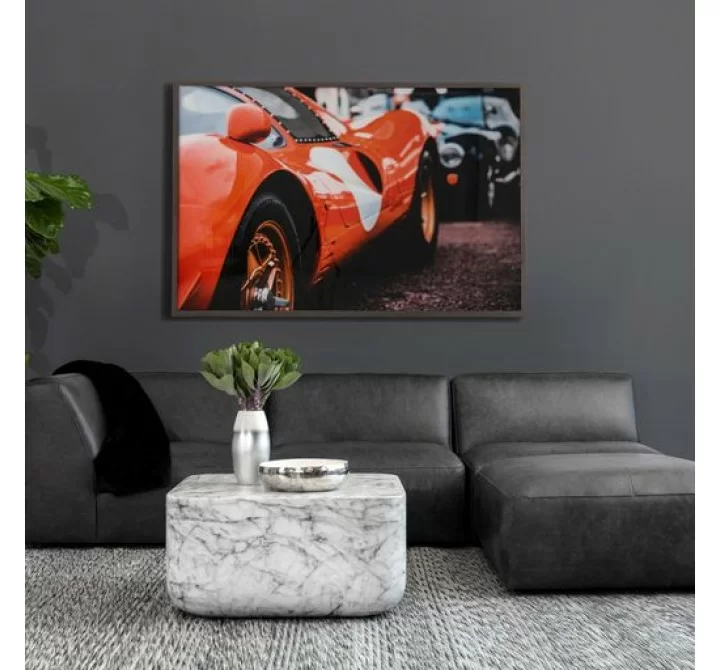 Sunpan Strut Coffee Table Marble Look - Lifestyle