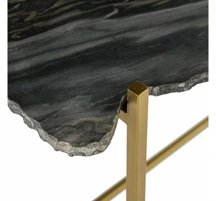 Sunpan Revell Console Table Top Grey Marble - Closeup View
