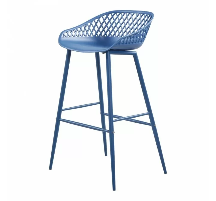 Moe's Home Collection Piazza Outdoor Bar Stool - Front Side Angle