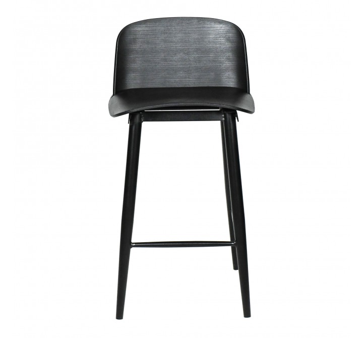 Moe's Home Collection Looey Counter Stool Black/White- Set Of Two - Front Angle