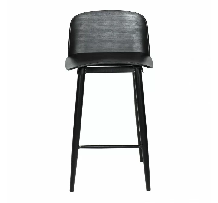 Moe's Home Collection Looey Counter Stool Black/White- Set Of Two - Front Angle