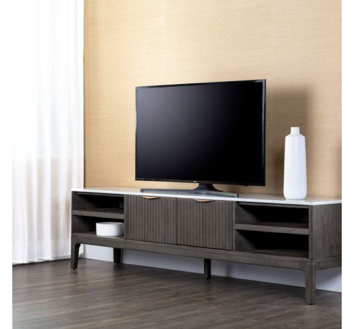 Sunpan Keldon Media Console and Cabinet - Lifestyle
