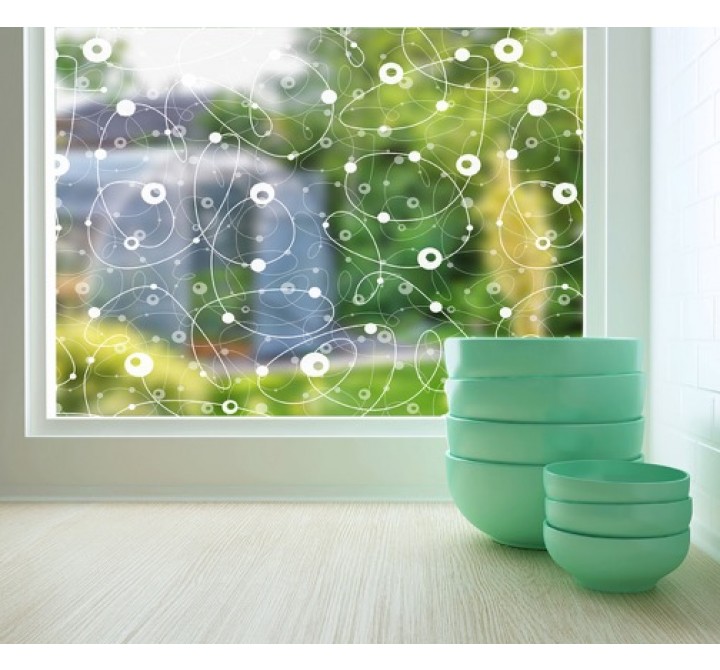 Odhams Press Atomic Retro Sheer Adhesive Window Film