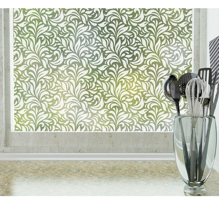 Odhams Press Carlyle Frosted Non-Adhesive Decorative Window Film  - Privacy Cling Film