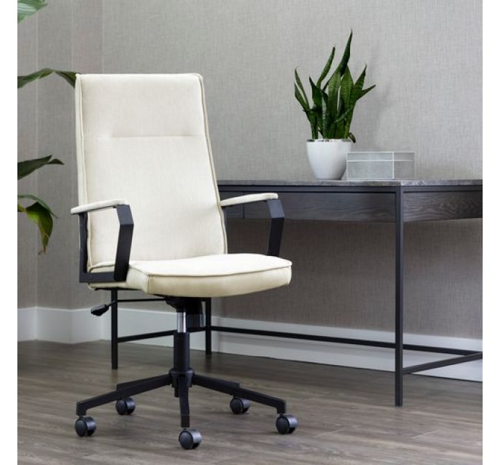 Sunpan Swanson Office Chair Polo Club Muslin-Bravo Cream - Lifestyle