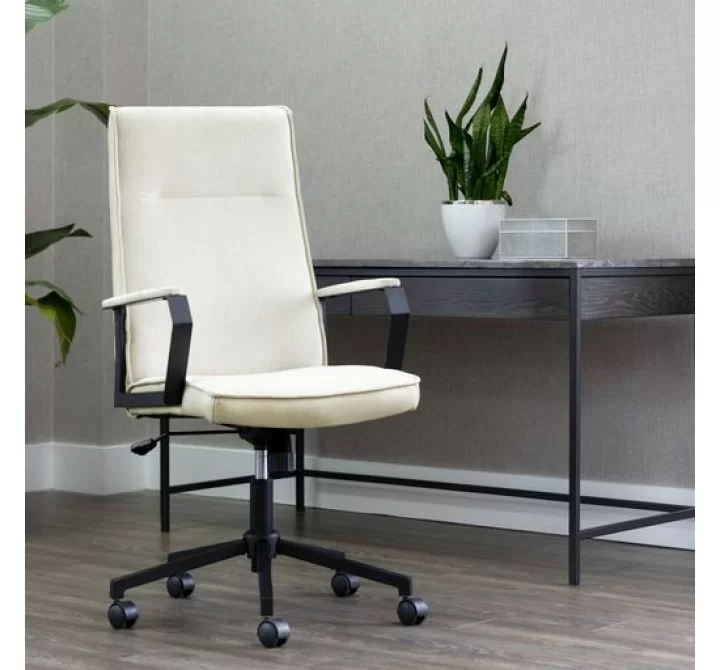 Sunpan Swanson Office Chair Polo Club Muslin-Bravo Cream - Lifestyle