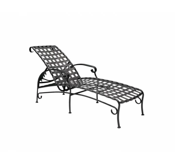 Woodard Et Cetera Ramsgate Strap Adjustable Chaise Lounge