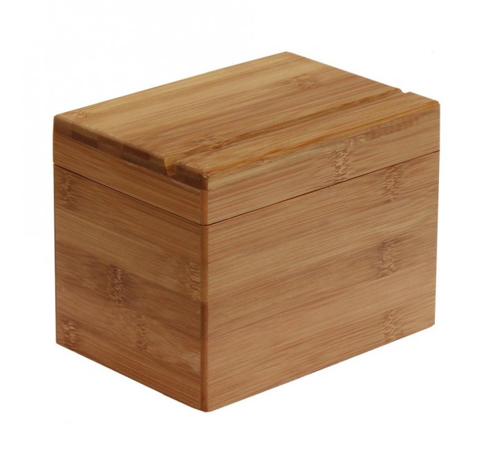 Oceanstar Bamboo Recipe Box with Divider