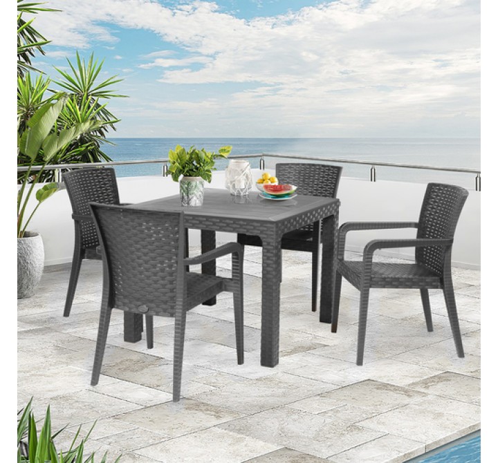 Rainbow Outdoor Alberta 5-Piece Dining Set Anthracite