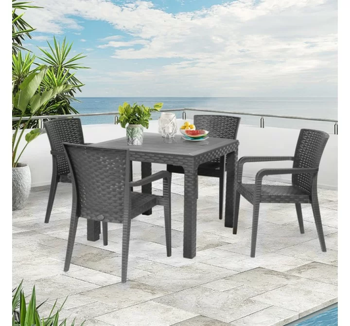 Rainbow Outdoor Alberta 5-Piece Dining Set Anthracite