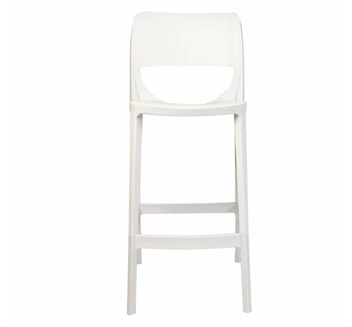 Rainbow Outdoor Bella Set of 2 Stackable Barstool W/No Arms-White Front