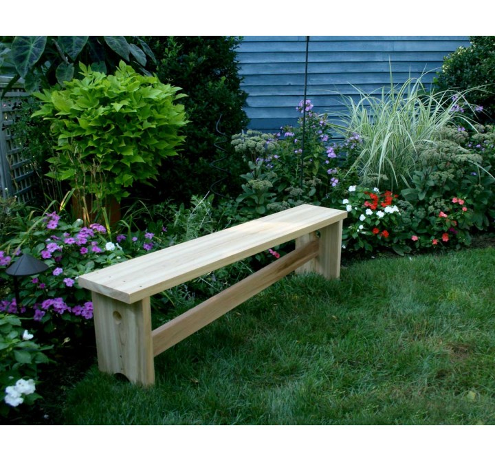 5' Cedar 1800 Traditional Bench With Slant Brace