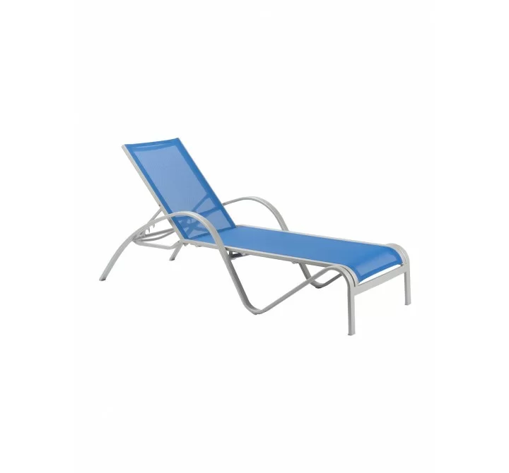 Redington Powdercoated Aluminum Sunlounger - Blue