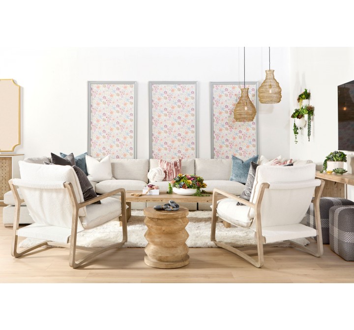 Essentials For Living Reed Console Table - Smoke Gray Pine - Lifestyle