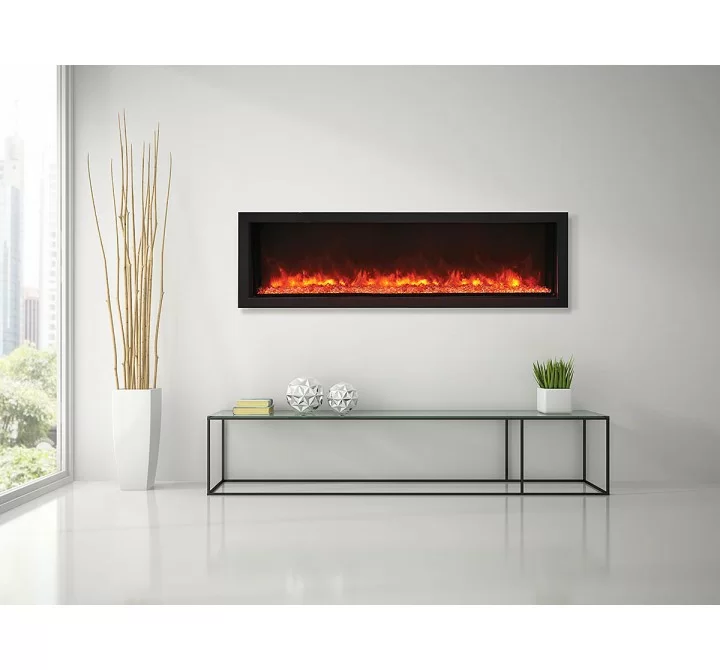 Remii 45" Extra Slim Indoor Only Electric Fireplace with Black Steel Surround - Lifestyle 5