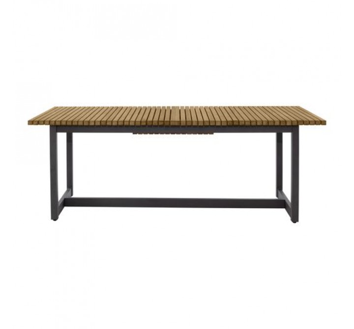 Sunpan Geneve Extension Dining Table Natural in 80'' to 104''  - Front Angle