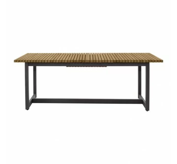 Sunpan Geneve Extension Dining Table Natural in 80'' to 104''  - Front Angle