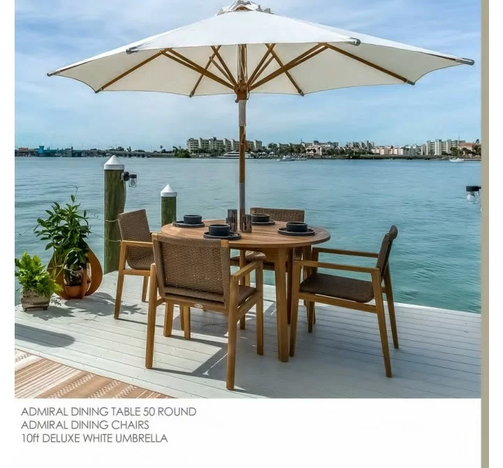 Royal Teak Admiral Dining Table 50 Round- Lifestyle