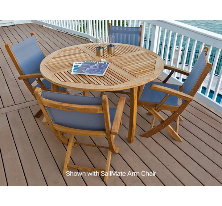 Royal Teak Dolphin Table 50" Round Outdoor View