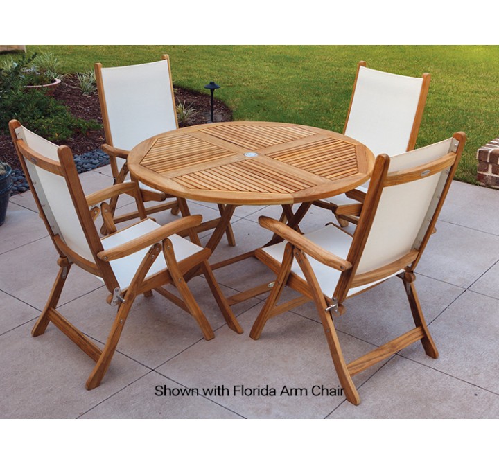 Royal Teak 47" Large Sailor Table - Lifestyle