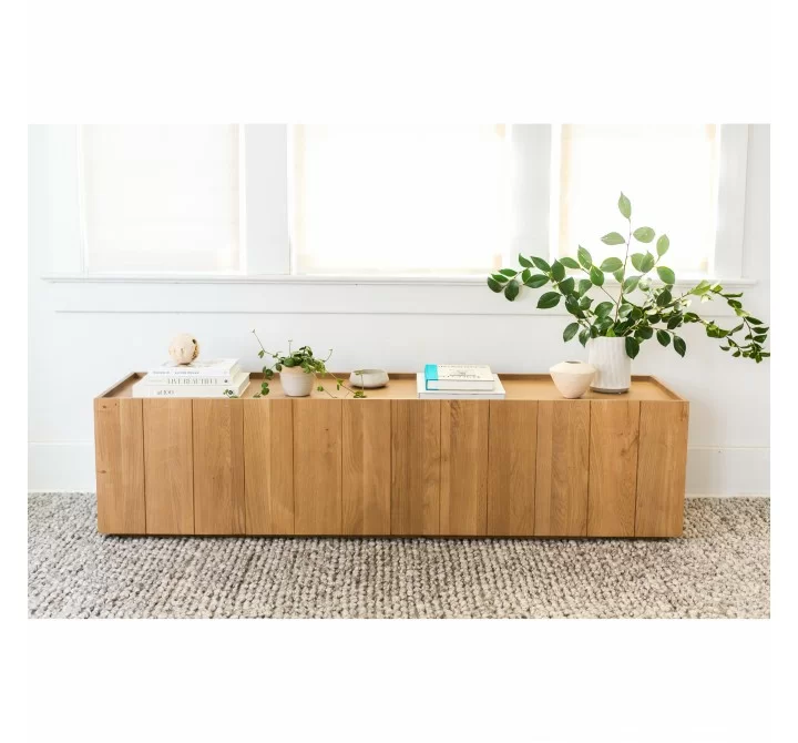 Moe's Home Collection Plank Media Cabinet - Natural - Lifestyle