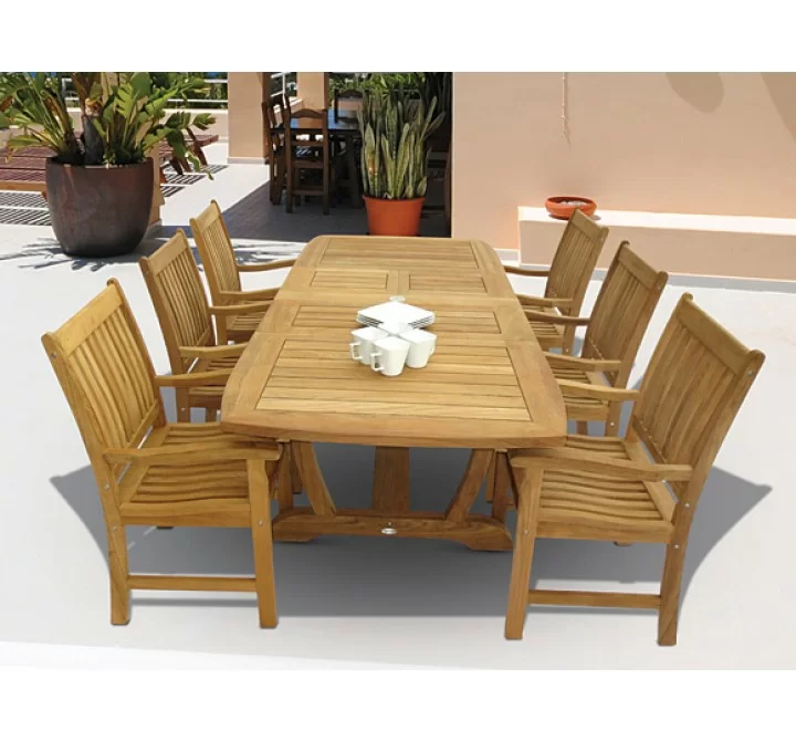 Royal Teak 64/80/96" Gala Expansion Table - Double Leaf