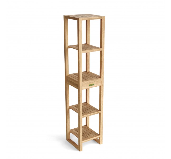 Anderson Teak Spa Towel Table with 4-Shelves-1