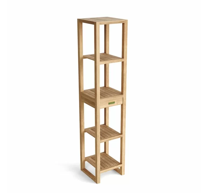 Anderson Teak Spa Towel Table with 4-Shelves-1