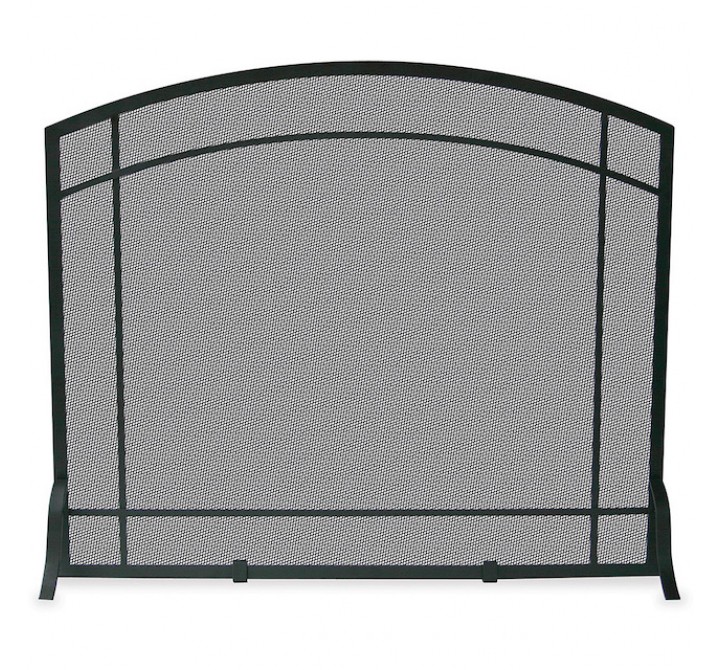 Mr. Bar-B-Q UniFlame® Single Panel Black Wrought Iron Screen with Mission Design