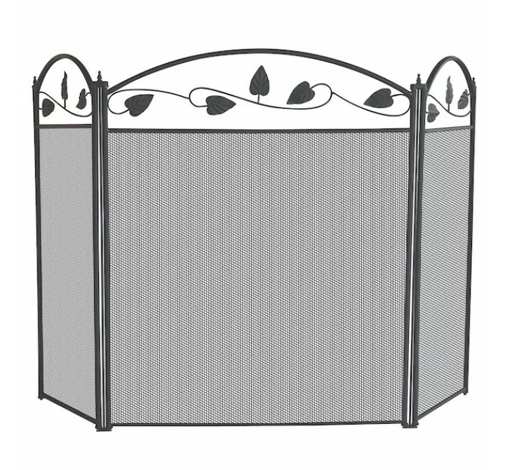 Mr. Bar-B-Q UniFlame® 3 Fold Black Finish Top Leaf Screen