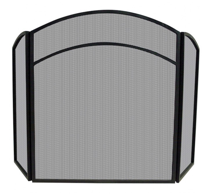 Mr. Bar-B-Q UniFlame® 3 Fold Black Wrought Iron Arch Top Screen