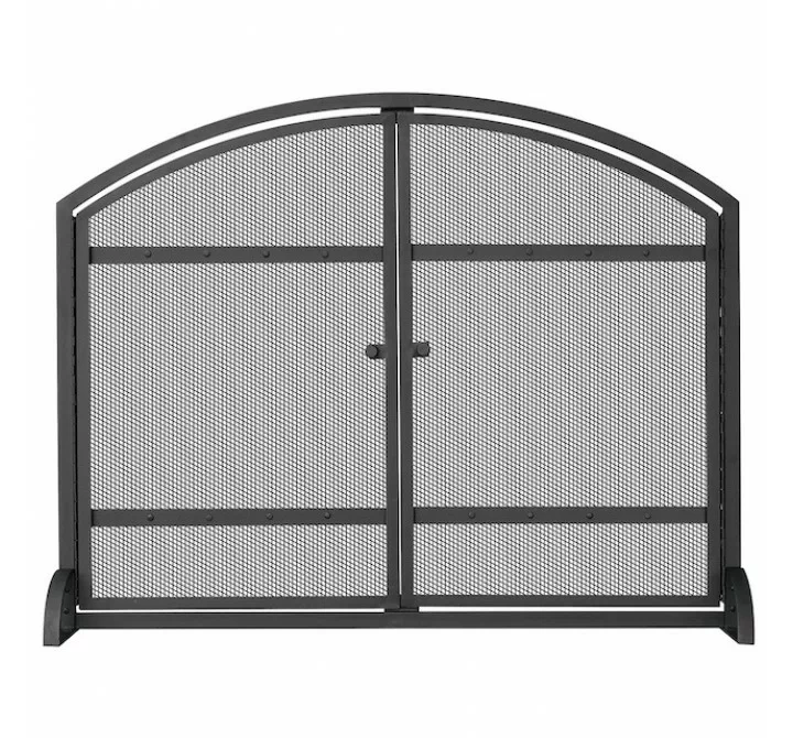 Mr. Bar-B-Q UniFlame® Single Panel Black Wrought Iron Arch Top with Doors